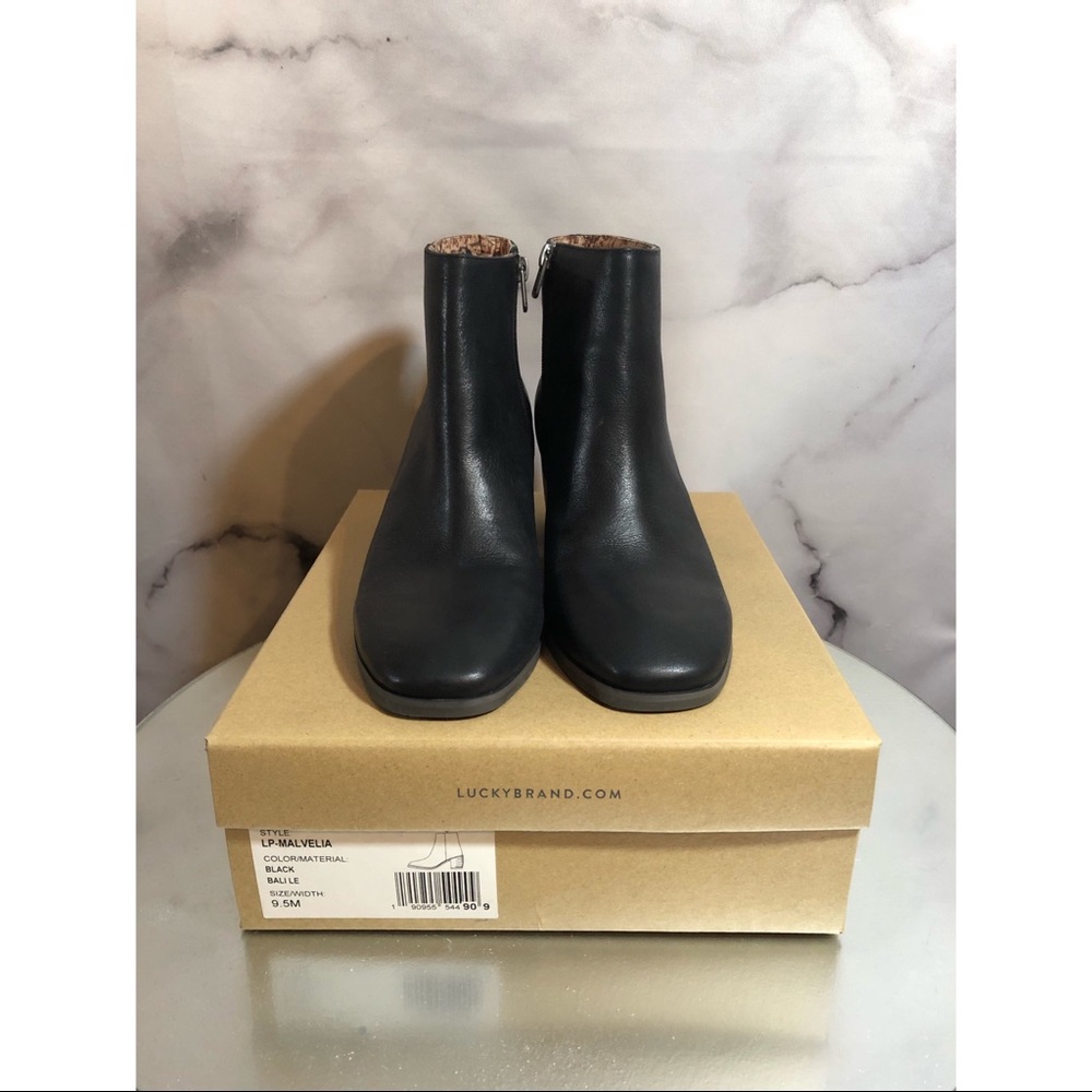 Lucky Brand Black Leather Booties - Picture 2 of 5